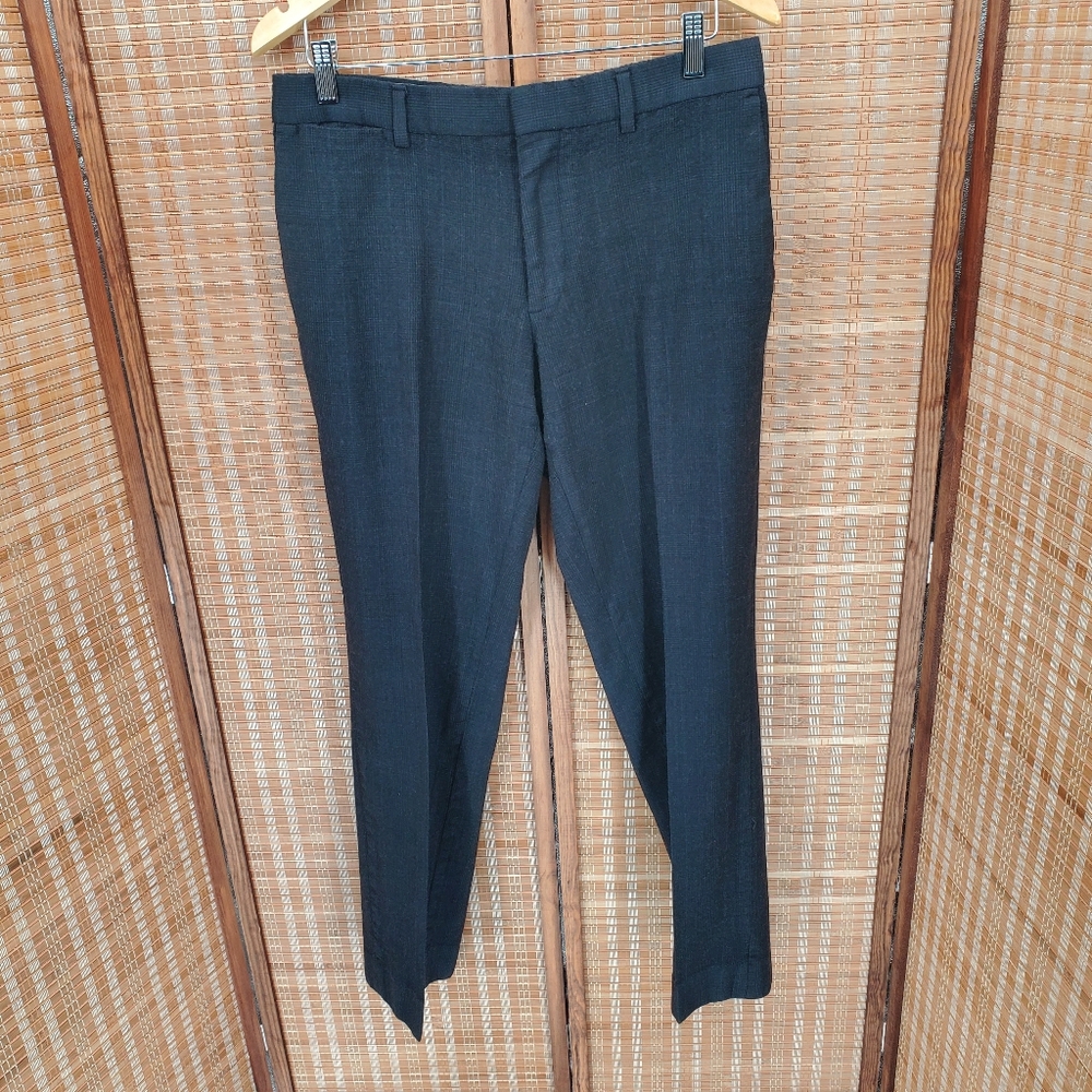 ♧ Banana Republic Mens Gray Wool Flat Front Trousers Size 31/32